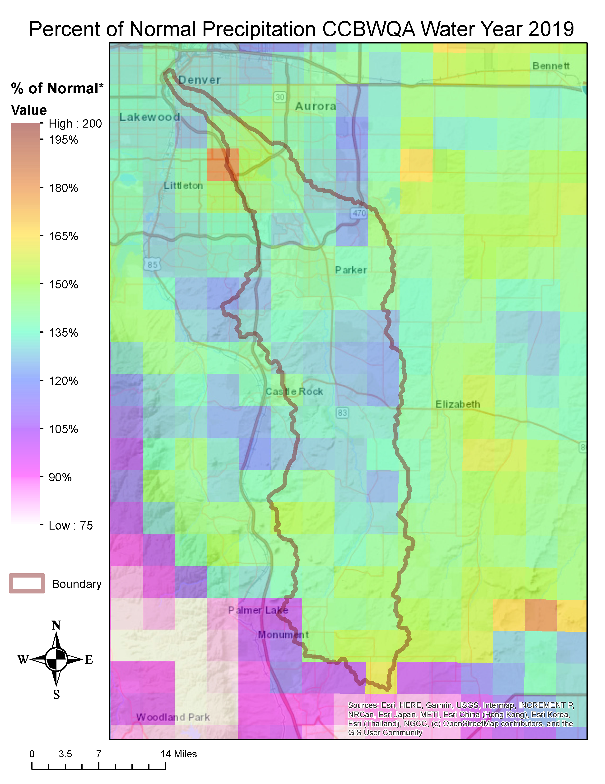 Percent of Normal Precipitation graph